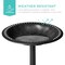 Best Choice Products Outdoor Rustic Pedestal Bird Bath Accent for Garden, Yard w/ Fleur-de-Lis Accents